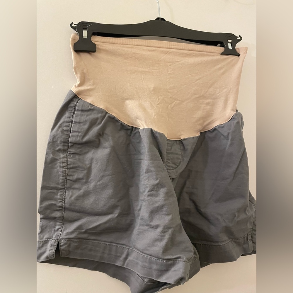 Gray and Beige Maternity Skirt